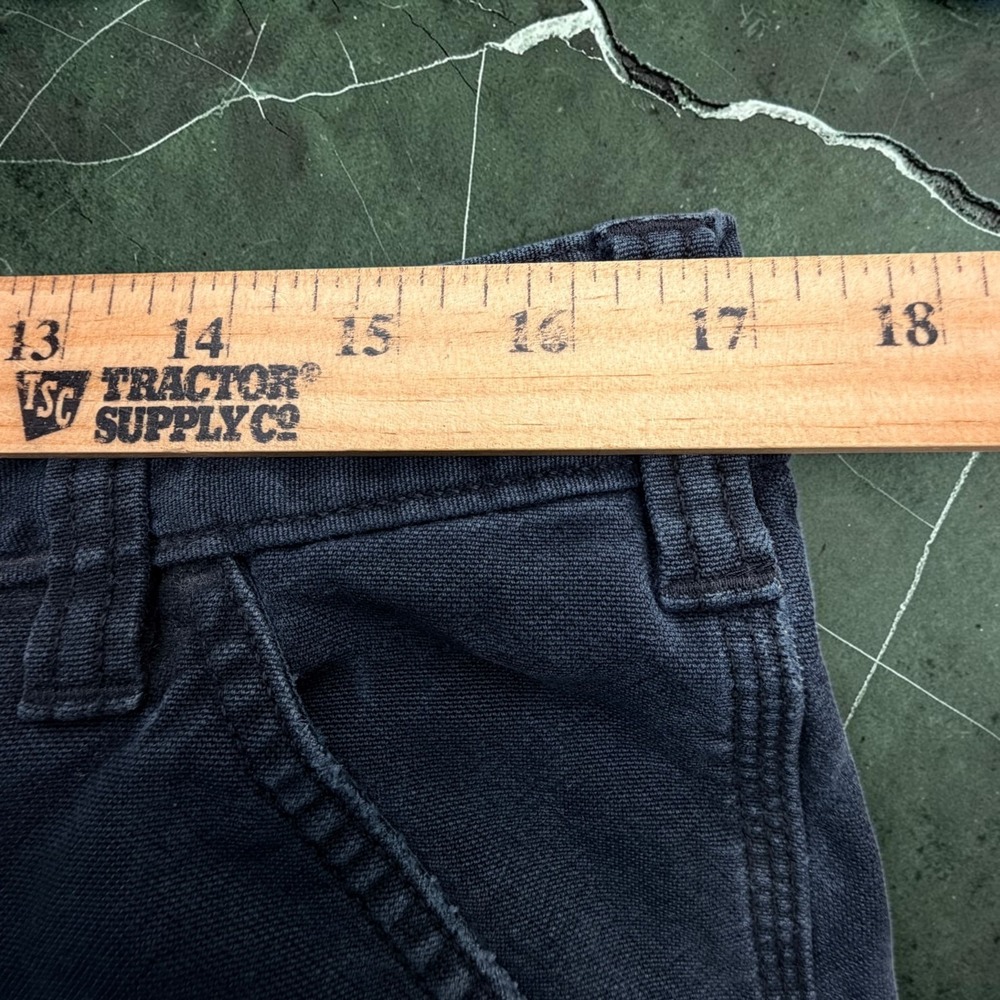 Carhartt Double Knee Carpenter Pants Mens 36 x 30 Black Faded Canvas Thrashed - Picture 5 of 15
